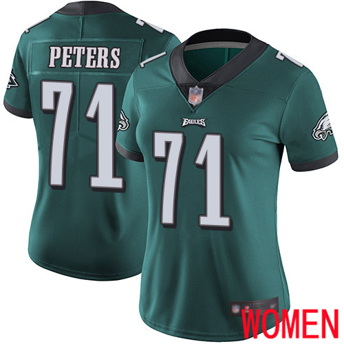 Women Philadelphia Eagles 71 Jason Peters Midnight Green Team Color Vapor Untouchable NFL Jersey Limited